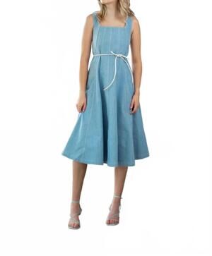 NEW NEVER A WALLFLOWER ashley midi dress in blue